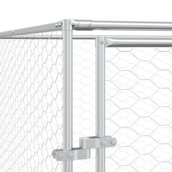 Outdoor-Hundezwinger Silbern 2x6x2 m Verzinkter Stahl