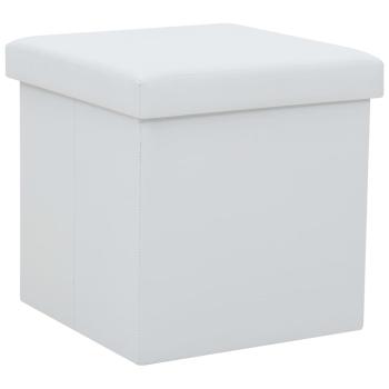 Hocker mit Stauraum 2 Stk. Wei? Kunstleder