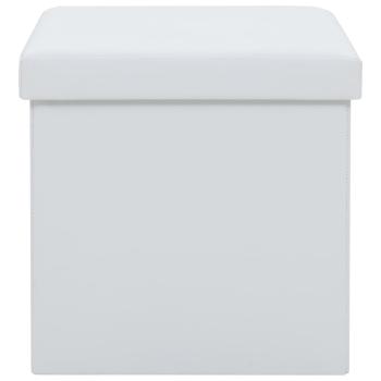 Hocker mit Stauraum 2 Stk. Wei? Kunstleder