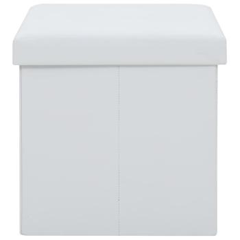 Hocker mit Stauraum 2 Stk. Wei? Kunstleder