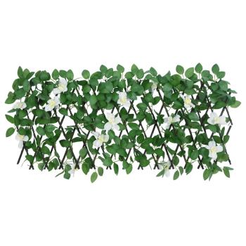 Rankgitter mit Künstlichem Efeu Erweiterbar Grün 180x30 cm