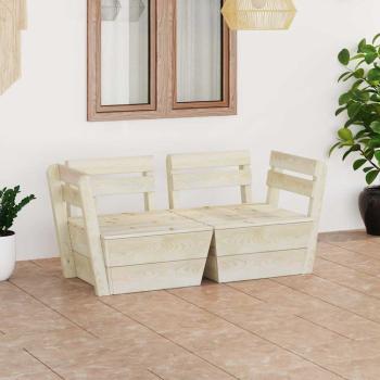 ARDEBO.de - Garten-Palettensofa 2-Sitzer Impregniertes Fichtenholz