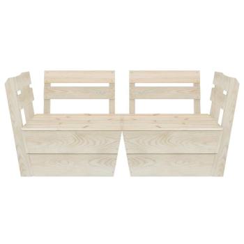 Garten-Palettensofa 2-Sitzer Impregniertes Fichtenholz