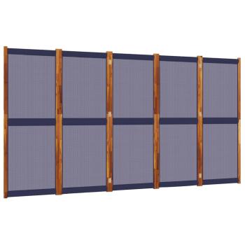 5-tlg. Paravent Dunkelblau 350x180 cm