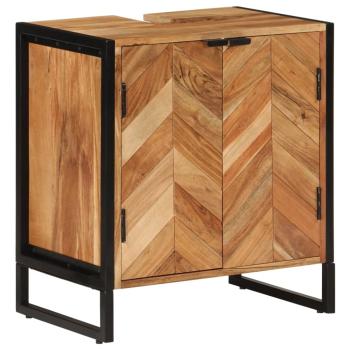 ARDEBO.de - Badschrank 55x35x60 cm Massivholz Akazie und Eisen
