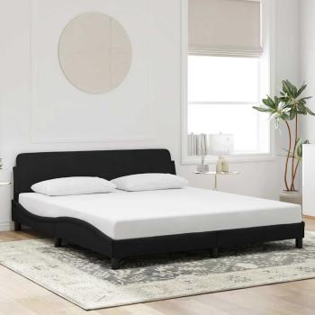 ARDEBO.de - Bettgestell "Dover" Schwarz 183x213 cm Kunstleder