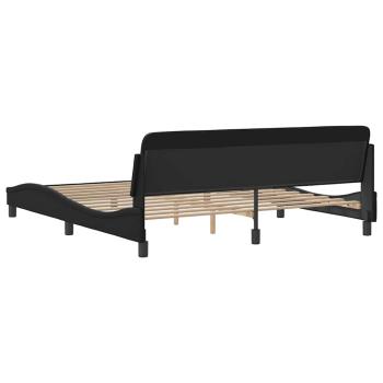 Bettgestell "Dover" Schwarz 183x213 cm Kunstleder