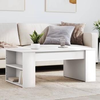 ARDEBO.de - Couchtisch Weiß 102x55x42 cm Holzwerkstoff