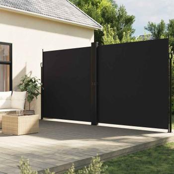 ARDEBO.de - Seitenmarkise Ausziehbar Schwarz 200x1200 cm