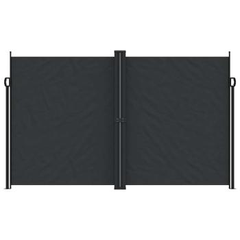 Seitenmarkise Ausziehbar Schwarz 200x1200 cm