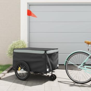 ARDEBO.de - Fahrradanhänger Schwarz und Grau 45 kg Eisen