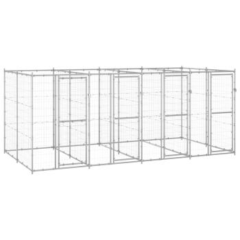 ARDEBO.de - Outdoor-Hundezwinger Verzinkter Stahl 9,68 m²