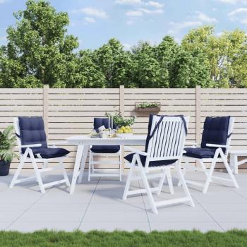 ARDEBO.de - Niedriglehner-Auflagen 4 Stk. Marineblau Oxford-Gewebe