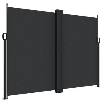 Seitenmarkise Ausziehbar Schwarz 180x1000 cm