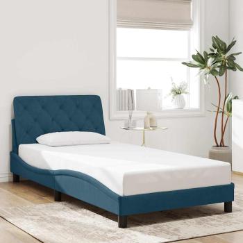 ARDEBO.de - Bettgestell ohne Matratze Blau 100x200 cm Samt