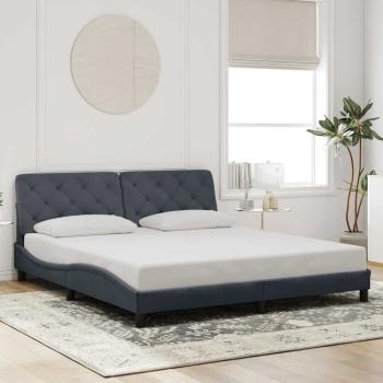 ARDEBO.de - Bettgestell ohne Matratze Dunkelgrau 200x200 cm Samt