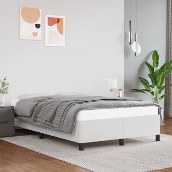 ARDEBO.de - Bettgestell ohne Matratze Weiß 120x190 cm Kunstleder