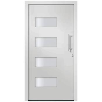 Haustür Aluminium und PVC Weiß 100x210 cm