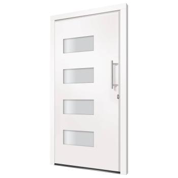 Haustür Aluminium und PVC Weiß 100x210 cm