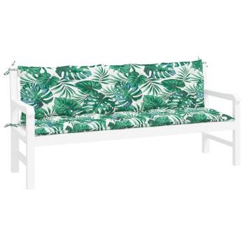 Gartenbank-Auflagen 2 Stk. Blattmuster 180x50x7cm Oxford-Gewebe
