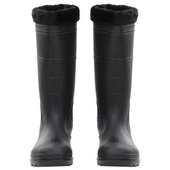 Gummistiefel mit Herausnehmbarem Innenfutter Schwarz Gr. 46 PVC