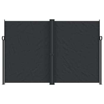 Seitenmarkise Ausziehbar Schwarz 220x600 cm