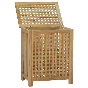 Wäschebehälter 50x35x60 cm Massivholz Teak
