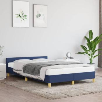 ARDEBO.de - Bettgestell ohne Matratze Blau 120x190 cm Stoff