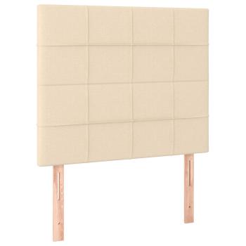 Boxspringbett mit Matratze & LED Creme 120x190 cm Stoff