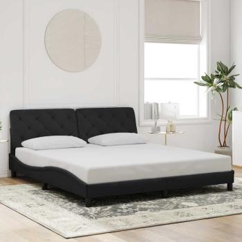 ARDEBO.de - Bettgestell ohne Matratze Schwarz 180x200 cm Samt