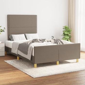 ARDEBO.de - Bettgestell ohne Matratze Taupe 120x190 cm Stoff