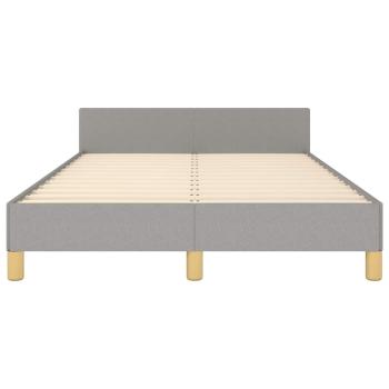 Bettgestell ohne Matratze Hellgrau 120x190 cm Stoff