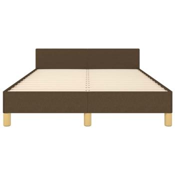 Bettgestell ohne Matratze Dunkelbraun 120x190 cm Stoff