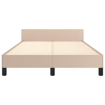 Bettgestell ohne Matratze Cappuccino 120x190cm Kunstleder