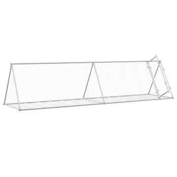 Hasenstall Silbern 400x105x91 cm Verzinkter Stahl