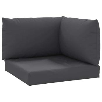 Palettenkissen 3-tlg. Anthrazit Oxford-Gewebe