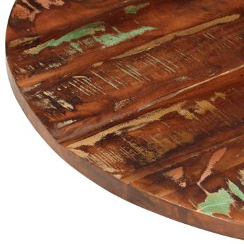 Tischplatte Ø 70x2,5 cm Rund Altholz Massiv