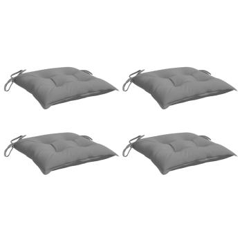 Stuhlkissen 4 Stk. Grau 40x40x7 cm Oxford-Gewebe