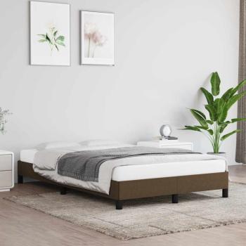 ARDEBO.de - Bettgestell ohne Matratze Dunkelbraun 120x190 cm Stoff