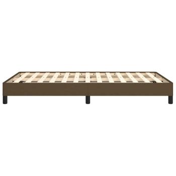 Bettgestell ohne Matratze Dunkelbraun 120x190 cm Stoff