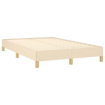 Bettgestell ohne Matratze Creme 120x190 cm Stoff
