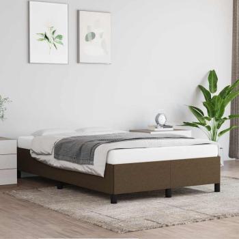 ARDEBO.de - Bettgestell ohne Matratze Dunkelbraun 120x190 cm Stoff