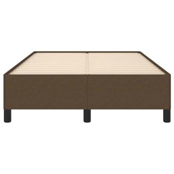Bettgestell ohne Matratze Dunkelbraun 120x190 cm Stoff