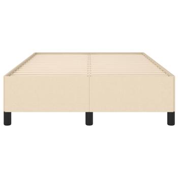 Bettgestell ohne Matratze Creme 120x190 cm Stoff