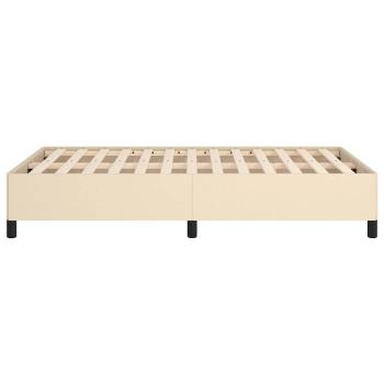Bettgestell ohne Matratze Creme 120x190 cm Stoff