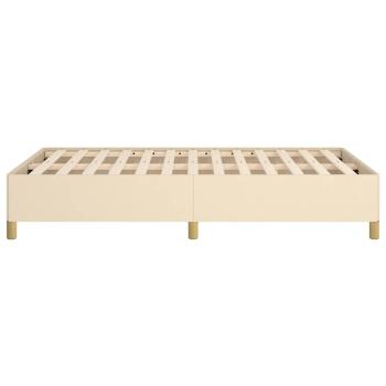 Bettgestell ohne Matratze Creme 120x190 cm Stoff