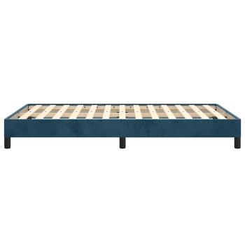 Bettgestell ohne Matratze Dunkelblau 120x190 cm Samt