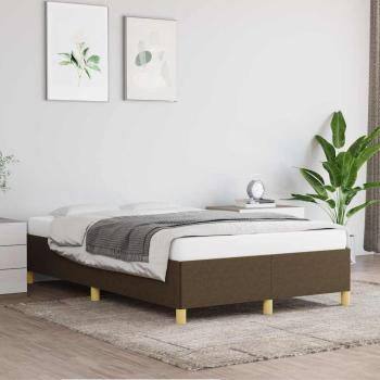 ARDEBO.de - Bettgestell ohne Matratze Dunkelbraun 120x190 cm Stoff