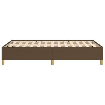 Bettgestell ohne Matratze Dunkelbraun 120x190 cm Stoff