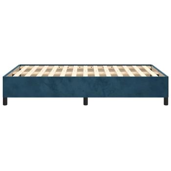 Bettgestell ohne Matratze Dunkelblau 120x190 cm Samt